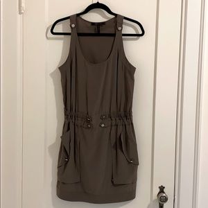 Army Green Silk BCBG Mini Dress